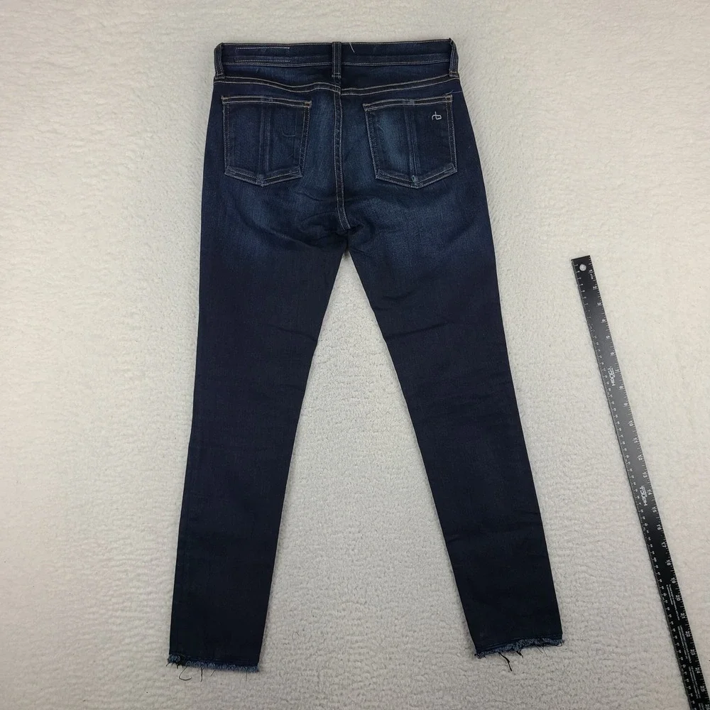 Rag & Bone Jeans Womens 27 Blue Skinny Dearborn Dark Wash Denim